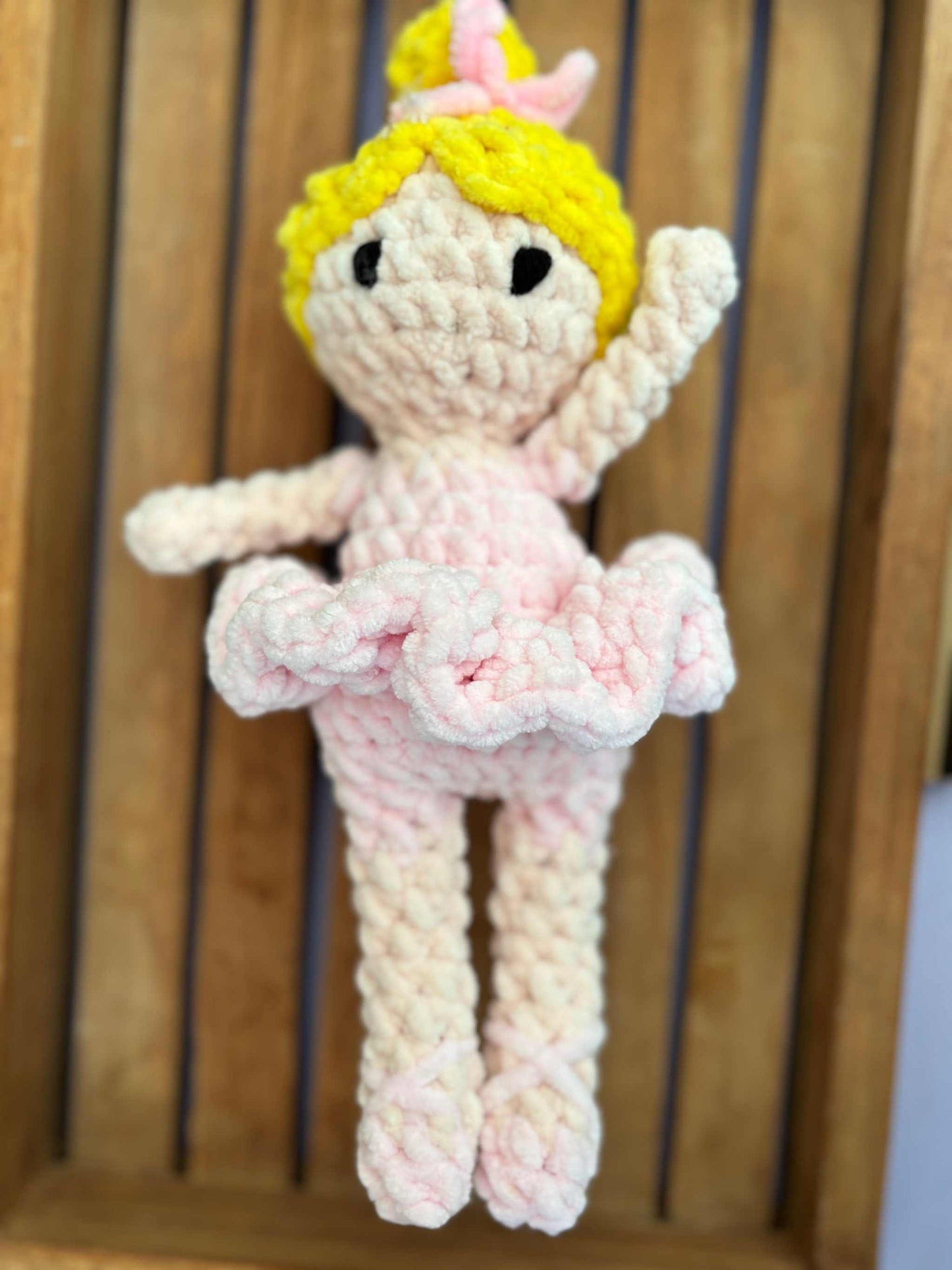Handmade Crochet Ballerina Doll – Customisable Dance Gift