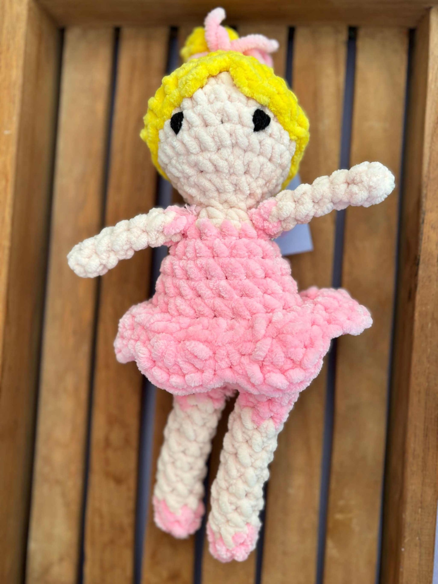 Handmade Crochet Ballerina Doll – Customisable Dance Gift